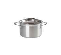 Le Creuset Casseruola alta con coperchio in acciaio inox, diameter 20 cm, Volume 4.0L, Compatibile con Tutte le Fonti di Calore, Induzione Inclusa, 96200620001000