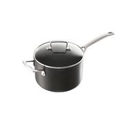 Le Creuset Casseruola con maniglia e coperchio vetro in Alluminio Antiaderente, Diameter 18 cm, per per tutte le fonti di calore, induzione incluso, Nero, 51108180010302