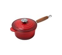 Le Creuset Casseruola con Manico Lungo in Legno Ghisa 18 Cm Ciliegia