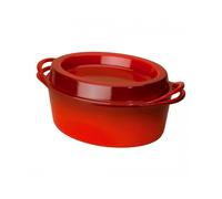 Le Creuset Casseruola Doufeu Ovale Ghisa 32 Cm Ciliegia