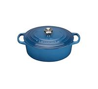 LE CREUSET Casseruola Evolution in Ghisa con Coperchio, Ø 25 cm, Ovale, Adatta a Tutte Le Fonti di Calore Inclusivo Induzione, Volume: 3.2 l, 3.672 kg, Blu Marsiglia
