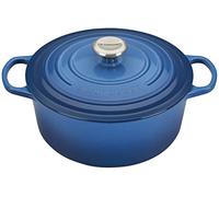Le Creuset Casseruola Evolution in Ghisa con Coperchio, 26 cm, Alluminio, Blu Marsiglia