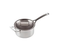 Le Creuset Casseruola manico lungo con coperchio in acciaio inox, diameter 20 cm, Volume 3.8L, Ottimale per Tutte le Fonti di Calore, Induzione Inclusa, 96200920001000