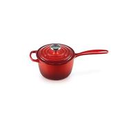 Le Creuset Casseruola manico lungo in ghisa vetrificata e pomolo acciaio inox, Rotonda, 1,2 l, diameter 16 cm, Adatta a Tutte le Fonti di Calore Inclusi Induzione, 2,372 kg, Ciliegia, 21181160602430