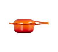 Le Creuset Casseruola multifunzione 2-in-1 Evolution in ghisa vetrificata, diametro 22 cm, 2.3 L, Arancione, 25044220902460