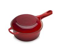Le Creuset Casseruola multifunzione 2-in-1 Evolution in ghisa vetrificata, diametro 22 cm, 2.3 L, Ciliegia, 25044220602460
