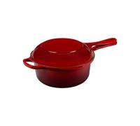 Le Creuset Casseruola multifunzione 2-in-1 Evolution in ghisa vetrificata, diametro 22 cm, 2.3 L, Ciliegia, 25044220602460