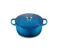 Le Creuset Casseruola Rotonda Evolution in Ghisa con Coperchio, 24 cm, Blu Marsiglia