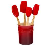 Le Creuset Classic Contenitore Spatole,1.1 L, Set di 4 Spatole da Cucina, Confezione Regalo, Ciliegia, 91057001060000