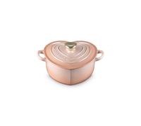 Le Creuset Cocotte a cuore in ghisa vetrificata con pomello a cuore - pesca Cocotte a cuore in ghisa vetrificata con pomello a cuore - pesca