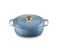 Le Creuset Signature 21178294344441 - Casseruola ovale in ghisa smaltata, 29 cm, 4,7 litri, colore: Chambray