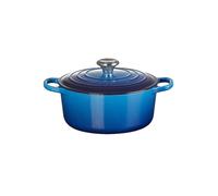 LE CREUSET Cocotte rotonda 24 cm/4,2 l SIGNATURE Azure blu