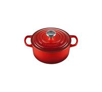Le Creuset Cocotte rotonda Evolution in ghisa vetrificata con Coperchio, diameter 18 cm, Ciliegia, 21177180602430