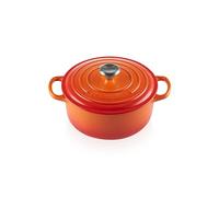 Le Creuset Cocotte rotonda Evolution in ghisa vetrificata con Coperchio, diameter 20 cm, Arancione, 21177200902430