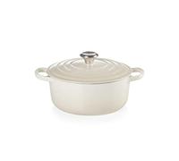 Le Creuset Cocotte rotonda Evolution in ghisa vetrificata con Coperchio, diameter 20 cm, Meringue, 21177207164430