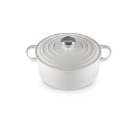 Le Creuset Cocotte rotonda Evolution in ghisa vetrificata con Coperchio, diameter 24 cm, Meringue, 21177247164430