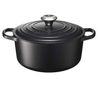 Le Creuset Cocotte rotonda Evolution in ghisa vetrificata con Coperchio, diameter 24 cm, Nero Matt, 21177240000430
