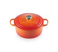 Le Creuset Cocotte rotonda Evolution in ghisa vetrificata con Coperchio, diameter 26 cm, Arancione, 21177260902430