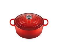 Le Creuset Cocotte rotonda Evolution in ghisa vetrificata con Coperchio, diameter 26 cm, Ciliegia, 21177260602430
