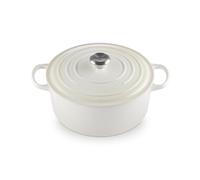 Le Creuset Cocotte rotonda Evolution in ghisa vetrificata con Coperchio, diameter 28 cm, Meringue, 21177287164430