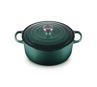 Le Creuset Cocotte rotonda Evolution in ghisa vetrificata con Coperchio, diameter 28 cm, Verde Carciofo, 21177287954430