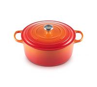 Le Creuset Cocotte rotonda Evolution in ghisa vetrificata con Coperchio, diameter 30 cm, Arancione, 21177300902430