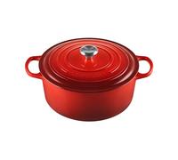 Le Creuset Cocotte rotonda Evolution in ghisa vetrificata con Coperchio, diameter 30 cm, Ciliegia, 21177300602430