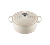 Le Creuset Cocotte rotonda Evolution in ghisa vetrificata con Coperchio, diameter 22 cm, Meringue, 21177227164430