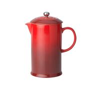 LE CREUSET Coffee Press in gres vetrificato con Pressa in Acciaio Inox, 1 L, Ciliegia, 91028200060000