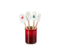 LE CREUSET Contenitore e 4 spatole Natale Craft