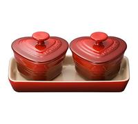 Le Creuset Contenitore resistente al calore Petit Ramekin d'Amour Set Rosso...