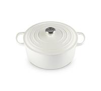 Le Creuset Enameled Cast Iron Signature Round Dutch Oven, 7,25 m², bianco