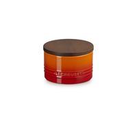 Le Creuset Evolution, Barattolo in gres vetrificato con coperchio in legno 0,47 Lt - arancio Evolution, Barattolo in gres vetrificato con coperchio in legno 0,47 Lt - arancio