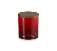 Le Creuset Evolution, Barattolo in gres vetrificato con coperchio in legno 1,1 lt - ciliegia Evolution, Barattolo in gres vetrificato con coperchio in legno 1,1 lt - ciliegia