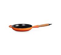 Le Creuset Padella Evolution con manico in legno in ghisa vetrificata, diameter 26 cm, Arancio, 20258260900422