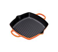 Le Creuset Grill quadrato profondo Evolution in ghisa vetrificata, 30 cm, Arancio, 20200300900422