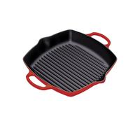 Le Creuset Grill quadrato profondo Evolution in ghisa vetrificata, 30 cm, Ciliegia, 20200300600422