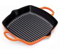 LE CREUSET Grill quadrato profondo Evolution in ghisa vetrificata, 30 cm, Arancio, 20200300900422