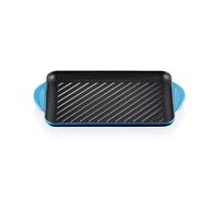 Le Creuset Grill rettangolare Tradition in ghisa vetrificata, 32 cm, Azzurro, 20202322200460
