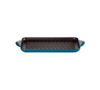 Le Creuset Grill rettangolare Tradition in ghisa vetrificata, 32 cm, Deep Teal
