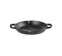 Le Creuset Grill rotondo profondo Evolution in ghisa vetrificata, 25 cm, Nero Matt, 20208250000422