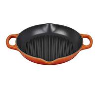 Le Creuset Grill rotondo profondo Evolution in ghisa vetrificata, 25 cm, Arancio, 20208250900422