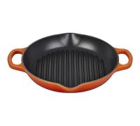LE CREUSET Grill rotondo profondo Evolution in ghisa vetrificata, 25 cm, Arancio, 20208250900422