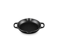 LE CREUSET Grill rotondo profondo Evolution in ghisa vetrificata, 25 cm, Nero Matt, 20208250000422