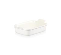 Le Creuset Heritage - Piatto rettangolare in ceramica, 26 cm, colore: Bianco
