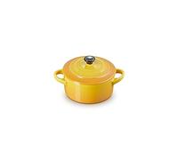 Le Creuset Mini cocotte rotonda in gres vetrificato, 250 ml, ⌀ 10 cm, Nectar, 71901106720100