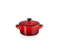 Le Creuset Mini cocotte rotonda in gres vetrificato, 250 ml, diameter 10 cm, Ciliegia, 71901100600100