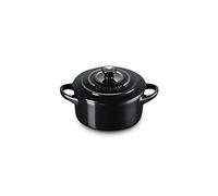 Le Creuset Mini cocotte rotonda in gres vetrificato, 250 ml, diameter 10 cm, Nero Lucidio, 71901101400000