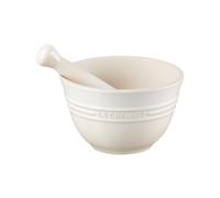 Le Creuset Mortaio con pestello in gres vetrificato, diameter 11.5 cm, Meringue, 81209307160003