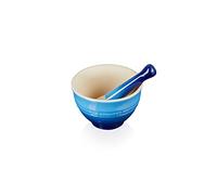 Le Creuset Mortaio con pestello in gres vetrificato, diameter 11.5 cm, Azure, 81209302200003